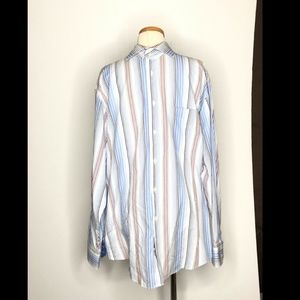 Sette Ponti Men's button front dress shirt Size L